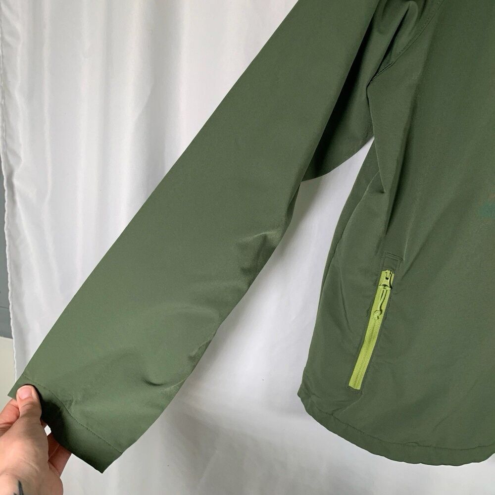 Cabelas Jacket Men's Medium Green 1/4 Zip Pullover Zip Pockets Long Sleeve - Picture 6 of 8